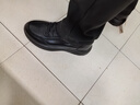 奧康（Aokang）奧康男鞋透氣休閑皮鞋商務(wù)休閑鞋舒適百搭厚底運動(dòng)鞋 黑色39  曬單實(shí)拍圖
