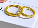 中國珠寶（Sino gem）足金指紋愛(ài)心可調節戒指輕奢高級情侶款對戒生日紀念日禮物送對象 約2g指紋愛(ài)心可調節戒指-男戒 曬單實(shí)拍圖