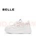 百麗（Belle）簡(jiǎn)約百搭小白鞋女商場(chǎng)同款厚底增高休閑板鞋E7J1DCM5 米白色 37 曬單實(shí)拍圖