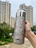 虎牌香港直郵虎牌（TIGER）磁吸純鈦保溫杯茶水分離辦公旅行便攜禮品 皓月銀（磁吸蓋） 420ml 曬單實(shí)拍圖