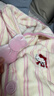 野獸派家居（tbh）三麗鷗Hello Kitty法蘭絨家居服套裝冬季可外穿睡衣女 Hello Kitty法蘭絨家居服 奶白條紋 M 曬單實(shí)拍圖