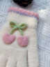米囹兒童手套6-12歲冬季女童手套全包五指加厚絨保暖兒童手套冬季防風(fēng) 米黃+淺粉色【6-12歲 買(mǎi)一送一】 曬單實(shí)拍圖