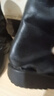 啄木鳥(niǎo)2024年新款真皮長(cháng)筒靴彈力靴顯瘦高筒皮靴加絨保暖時(shí)尚粗跟過(guò)膝靴 黑色加絨【升級款】 38 曬單實(shí)拍圖