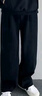 名創(chuàng  )優(yōu)品（MINISO）男款休閑褲冬季寬松舒適加絨保暖日系慵懶風(fēng)直筒褲子 黑 XL 曬單實(shí)拍圖