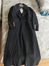 皮爾卡丹（pierre cardin）品牌赫本風(fēng)雙面呢羊絨大衣女長(cháng)款過(guò)膝2025冬毛呢子外套超長(cháng)到腳踝 黑色 S 曬單實(shí)拍圖