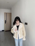 香影【咩咩絨】麂皮絨短外套女2025冬季新款仿生皮草環(huán)保毛毛上衣 奶黃 S 155/80A/85-95斤 曬單實(shí)拍圖