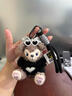 鉑吶苓鑰匙扣 可愛(ài)小熊汽車(chē)鑰匙扣車(chē)載掛件包包公仔掛飾閨蜜情侶禮物 汽車(chē)鑰匙扣【愛(ài)心毛衣】黑色 曬單實(shí)拍圖