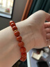 《梵音》正品天然南紅瑪瑙手串18K黃金手鏈男女款馬年本命年禮物 梵音9.5mm南紅18K金手串 17.5cm 曬單實(shí)拍圖