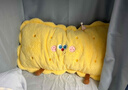 艾斯德可愛(ài)餅干床頭靠墊臥室軟包靠背可拆洗腰靠背枕榻榻米靠背墊 黃油餅干 小號約80cm（有獨立內膽可拆洗） 曬單實(shí)拍圖