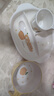 可可萌（COCOME）兒童餐具套裝寶寶輔食碗分格盤(pán)勺子嬰兒水杯仿瓷感四件套禮盒橙色 曬單實(shí)拍圖