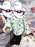 心楠兒寶寶連帽棉服洋氣男童女童裝冬季外套2025新款小孩棉衣服冬裝 綠色恐龍棉服 90 (S) 適合12-14月齡 曬單實(shí)拍圖