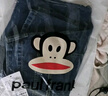 大嘴猴（paul frank）牛仔褲男士秋冬季褲子男美式復古潮牌休閑褲男褲修身長(cháng)褲藍色加絨 曬單實(shí)拍圖