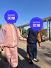 巴厘小豬兒童加絨衛衣套裝秋冬季女童分體衣服加厚保暖男童運動(dòng)服寶寶冬裝 灰粉 110 曬單實(shí)拍圖