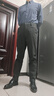 羅蒙（ROMON）休閑褲男秋冬季商務(wù)休閑時(shí)尚褲子彈力修身直筒男褲 灰色 34 曬單實(shí)拍圖