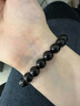 金大福天然烏金黑曜石手串五行補水水晶手鏈本命年生日情人節禮物送老公 曬單實(shí)拍圖