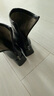 百麗（Belle）休閑舒適彈力靴增高顯瘦短筒靴B2348DZ4 黑色-絨里 38 (240mm) 曬單實(shí)拍圖