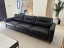 M&D CASA半青皮真皮沙發(fā)頭層牛皮小戶(hù)型客廳三人位直排中古風(fēng)MD沙發(fā)TONO 墨翠黑|半青皮 大三人位 275cm 曬單實(shí)拍圖