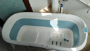 益偉泡澡桶大人可折疊浴缸全身成人洗澡大號加厚浴桶家用沐浴兒童澡盆 1.5米【有蓋+靠墊+按摩滾輪】 曬單實(shí)拍圖