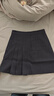 Olrain歐芮兒法式深灰色半身裙女春裝新款高腰壓褶A字短裙女裙 深灰色 M 曬單實(shí)拍圖