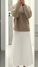 優(yōu)衣庫女裝羅紋針織喇叭裙478325 01 乳白色 M /160/68A 曬單實(shí)拍圖