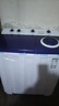 奧克斯大容量半自動(dòng)洗衣機 13+6.5KG家用宿舍租房小型波輪雙桶雙缸洗脫兩用HB130P195-A20966透明深藍 曬單實(shí)拍圖