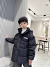 G.DUCKKIDS男童羽絨服免洗加厚2025新款中大童冬季男孩外套洋氣潮冬裝 黑色 升級加厚款 160 建議13-14歲 曬單實(shí)拍圖