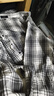 羅蒙（ROMON）長(cháng)袖襯衫男秋冬季寬松男士襯衫潮流格子休閑襯衣外套 白色 XL 曬單實(shí)拍圖