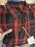 NASA GOOD長(cháng)袖襯衫男春季百搭潮流格子上衣時(shí)尚休閑打底衫男裝外套 紅XL 曬單實(shí)拍圖