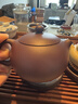 宜興紫砂壺名家原礦老紫泥西施壺純手工功夫茶具網(wǎng)孔紫砂壺禮盒裝 一壺兩杯 200ml 曬單實(shí)拍圖