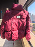 妍莉芬（yanlifen）安哥拉紅羽絨棉服女短款棉襖2025年新款冬季小個(gè)子保暖棉衣外套 安可拉紅 M 105-115斤 曬單實(shí)拍圖