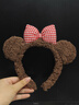 柚芳可愛(ài)小熊耳朵發(fā)箍蝴蝶結毛絨秋冬頭箍洗臉化妝壓發(fā)頭飾卡通束發(fā)卡 毛絨紅色蝴蝶結【1個(gè)裝】 曬單實(shí)拍圖