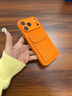 素洛適用蘋(píng)果17promax手機殼Air荔枝紋插卡支架卡包iPhone16pro創(chuàng  )意簡(jiǎn)約純色15高級感輕奢女14全包防摔 橙色荔枝紋口袋卡包【可插卡】 iPhone 17 Pro Max 曬單實(shí)拍圖