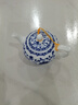 九樓閣景德鎮青花高白釉中彩陶瓷小茶壺 功夫茶具單壺 手抓壺小號帶過(guò)濾 纏枝蓮 320ml 泡沫包裝 曬單實(shí)拍圖
