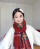 締晶圍巾女士秋冬季2026年新款禮盒保暖圍脖生日情人節禮物女朋友實(shí)用 【紅格子款02】圍巾+花束賀卡+手套+保溫杯 曬單實(shí)拍圖