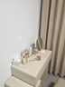 林氏家居梳妝臺主臥室小戶(hù)型化妝桌鏡一體奶油風(fēng)窄斗柜收納柜羅曼系列UN9C 【E0主材|奶白色|0.8m】妝臺+妝凳 曬單實(shí)拍圖