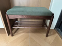 源氏木語(yǔ)實(shí)木換鞋凳現代簡(jiǎn)約門(mén)口可坐鞋架客廳家用黑胡桃木穿鞋凳 曬單實(shí)拍圖
