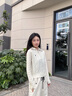 POLOWALK商場(chǎng)同款 女士羊毛衫秋冬圓領(lǐng)開(kāi)衫經(jīng)典絞花時(shí)尚百搭 米白 【翻領(lǐng)】 L (165) 曬單實(shí)拍圖