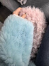 粟茝長(cháng)短款冬季托卡皮毛一體皮草外套女新款芭莎羊毛皮毛一體大衣羊剪 水湖藍 L 均碼 曬單實(shí)拍圖