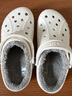 卡駱馳（CROCS）貝雅秋冬保暖毛毛鞋|205969 白/淺灰-11H 37/38(230mm)  曬單實(shí)拍圖