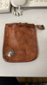 頭層牛皮文玩袋子植鞣皮復古香包迷你鑰匙包卡包零錢(qián)包收納包手串 棕色 632福袋 曬單實(shí)拍圖