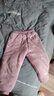 babylove寶寶夾棉套裝冬季純棉護肚保暖睡衣夾棉加厚家居服兩件套 蝶紫 100 曬單實(shí)拍圖