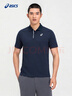 亞瑟士ASICS男子網(wǎng)球短袖POLO透氣T恤舒適運動(dòng)上衣 2041A340-100 深藍色 XL 曬單實(shí)拍圖