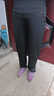 羅蒙（ROMON）媽媽裝褲子女秋冬款女褲加絨厚高腰休閑長(cháng)褲外穿中老年人外穿奶奶 黑色（春秋不加絨） XL (建議80-105斤） 曬單實(shí)拍圖