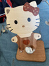 Kitty貓新款木質(zhì)手機平板通用支架可愛(ài)卡通辦公桌面擺件女生禮物 KT貓原木手工鑲嵌手機支架無(wú)禮盒 曬單實(shí)拍圖