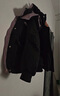唐獅（TonLion）2025女撞色拼接立領(lǐng)帶帽棉衣 黑色 L 曬單實(shí)拍圖