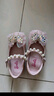 芭比童鞋女童春秋時(shí)尚水晶鞋公主女孩皮鞋時(shí)裝鞋DA6512 粉色  28  曬單實(shí)拍圖