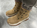 Jeep2026雪地靴男鞋秋冬加絨加厚羊毛皮毛絨一體馬丁靴棉鞋高幫保暖鞋 沙色【標準皮鞋碼】 J041292976 40 曬單實(shí)拍圖
