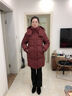 鴨鴨（YAYA）品牌正品媽媽鵝絨服中長(cháng)款2025新款中老年女裝冬季羽絨厚外套 海棠紅色 L (建議90-105斤) 曬單實(shí)拍圖