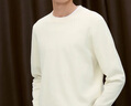 GXG男裝 多色基礎款低領(lǐng)毛衣圓領(lǐng)線(xiàn)衫打底衫男毛衫 秋季新品 白色 L 曬單實(shí)拍圖