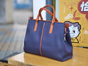 古森奴輕便情人節手提公文包女OL尼龍托特包單肩大包時(shí)尚簡(jiǎn)約通勤斜挎包 藍色 可裝A4書(shū)本 曬單實(shí)拍圖